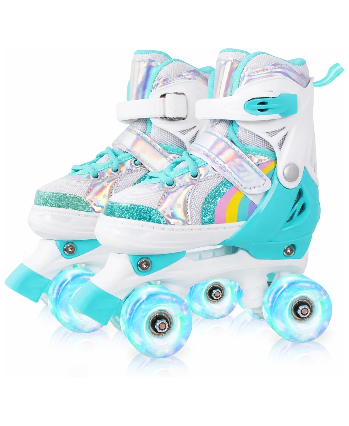 Adjustable Quad Roller Skates Light Up Wheels Beginner Indoor Outdoor Sports Gift by Magicorange