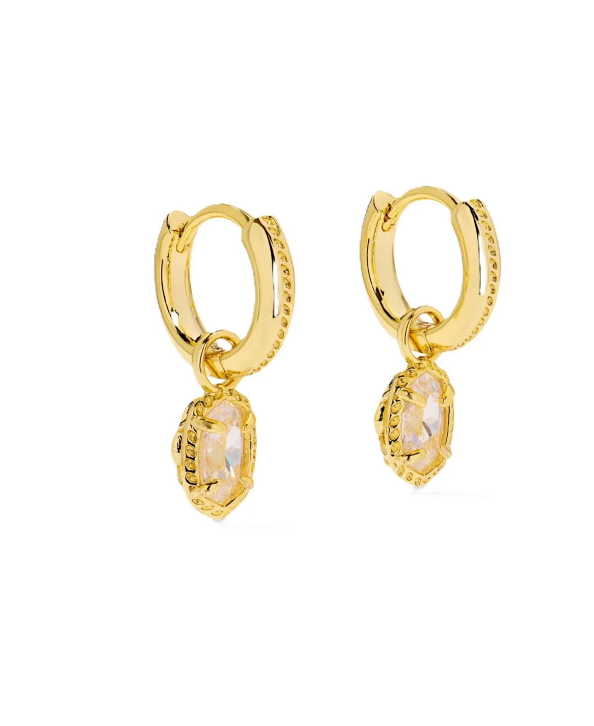 Cubic Zirconia Gold-Tone Mini Ellie Luxe Huggie Earrings by Kendra Scott