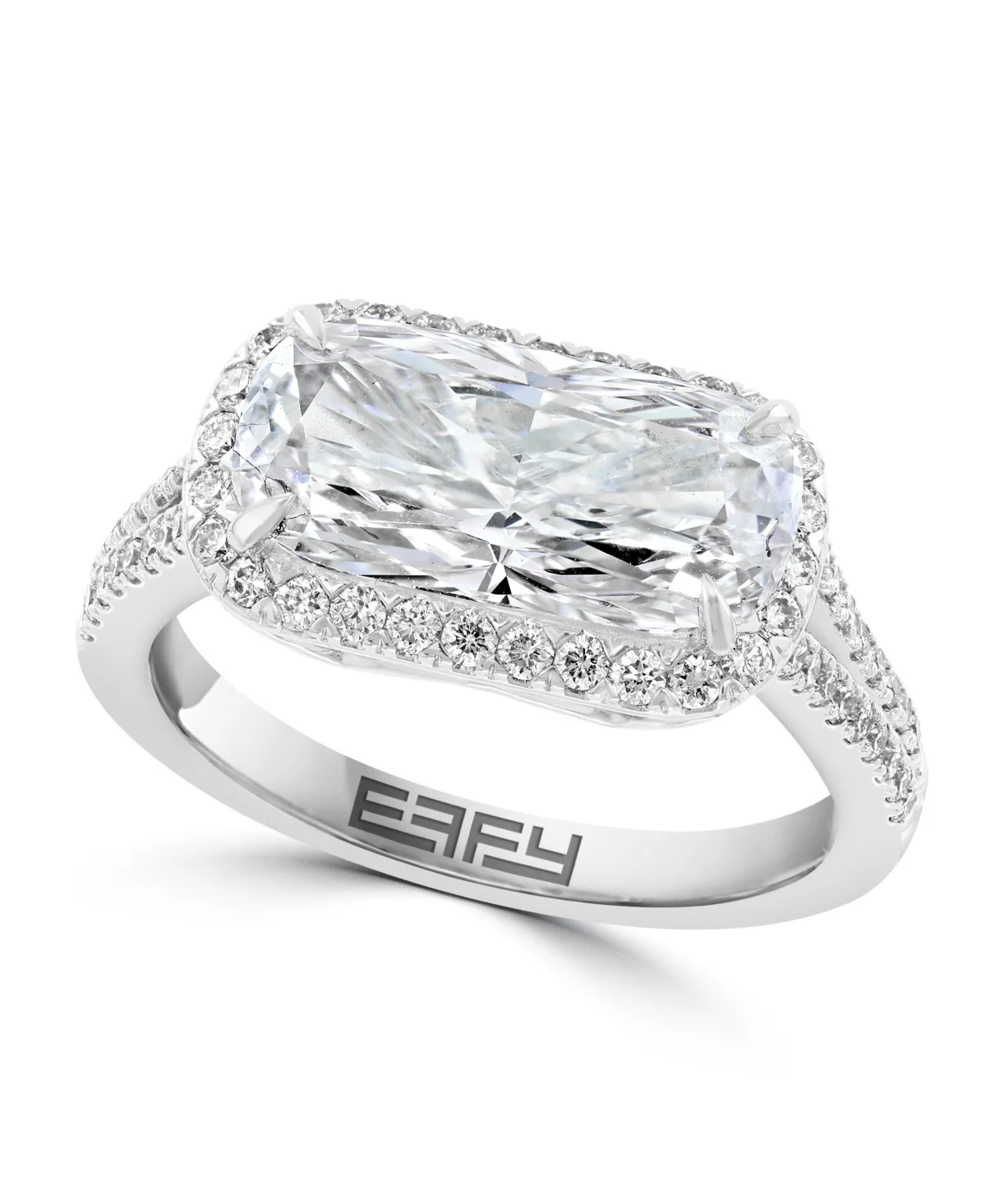 Certified Lab Grown Diamond Ring (3-3/8 ct. t.w.) in 14K White Gold by Effy