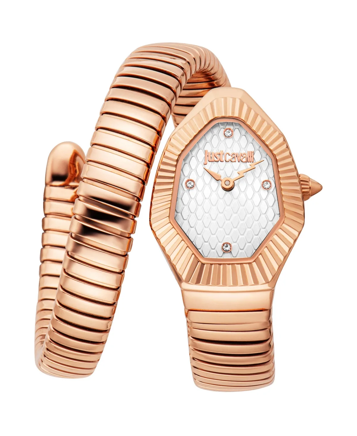 Quartz Water Resistant Rose Gold Stainless Steel Bracelet Watch, 21.5 mm by Just Cavalli