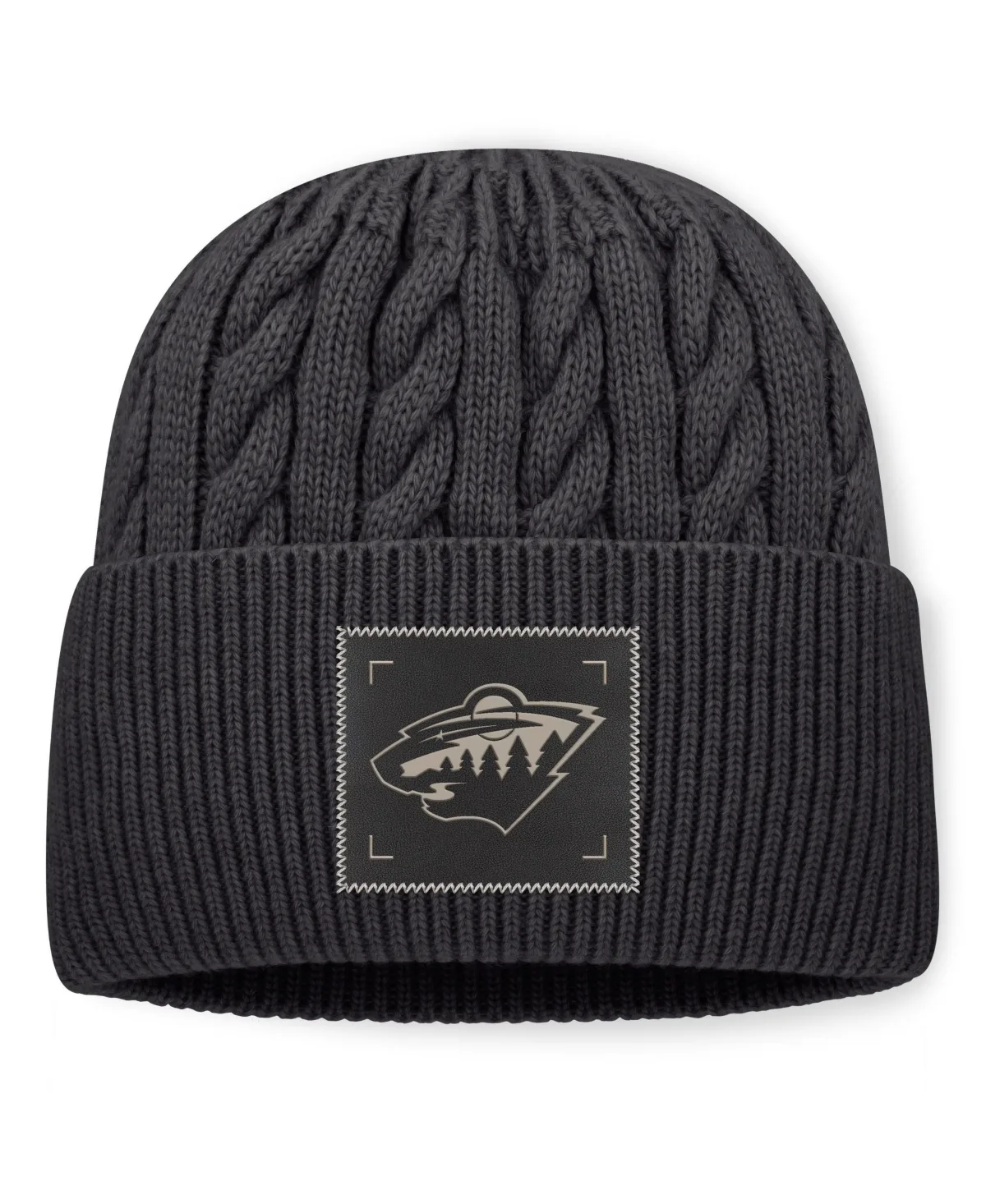 Minnesota Wild Road Phantom Oversized Cuffed Knit Hat by Fanatics