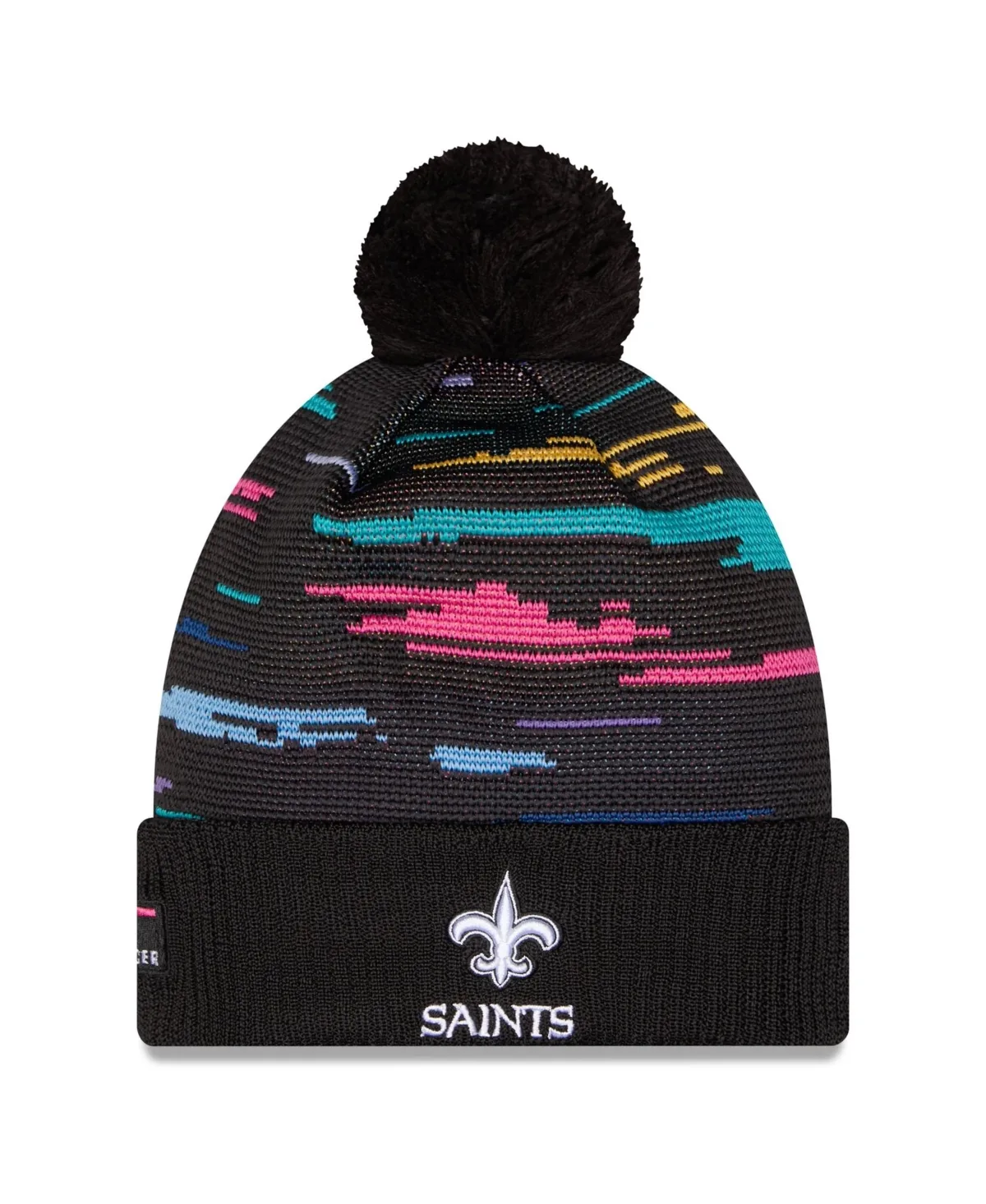 New Orleans Saints 2026 NFL Crucial Catch Cuffed Knit with Pom Hat by New Era