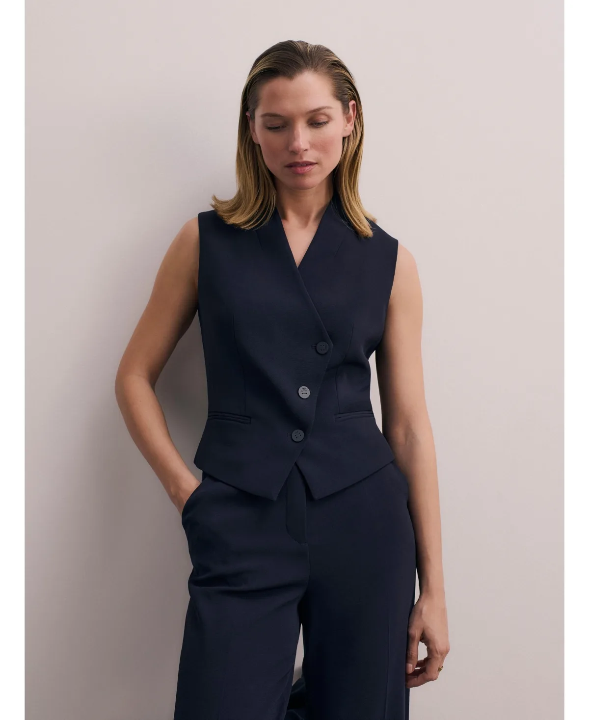 Romney Clever Crepe Waistcoat by The Fold