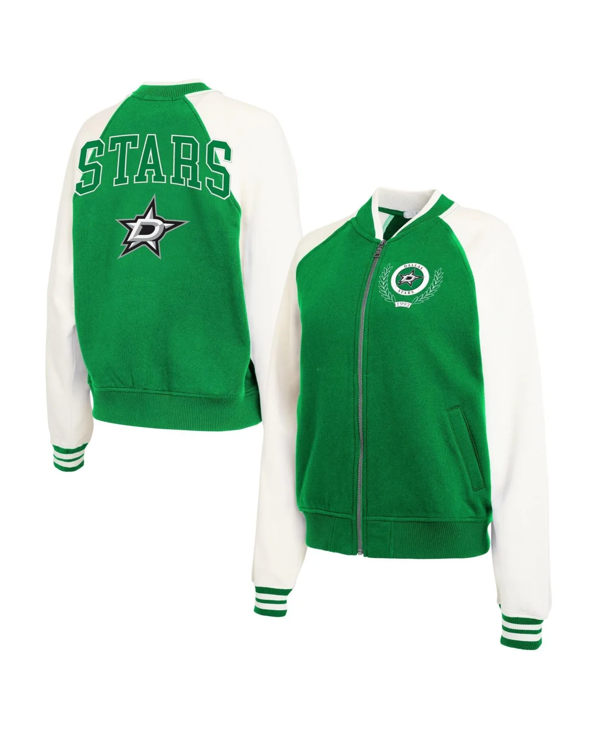Dallas Stars Fleece Varsity Full-Zip Jacket by Wear by Erin Andrews