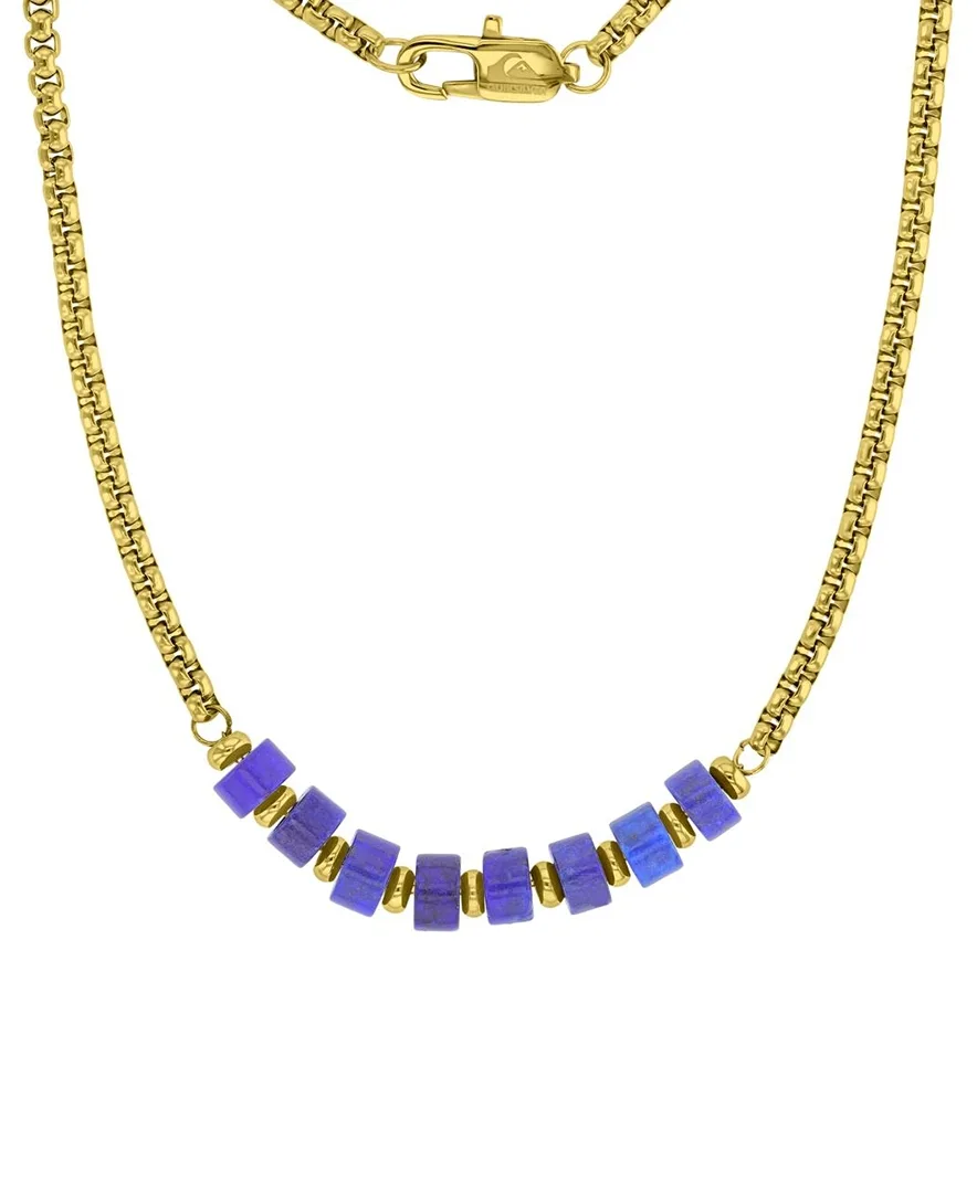 18k Gold-Plated Steel Yellow Lapis Box Chain Necklace by Quiksilver