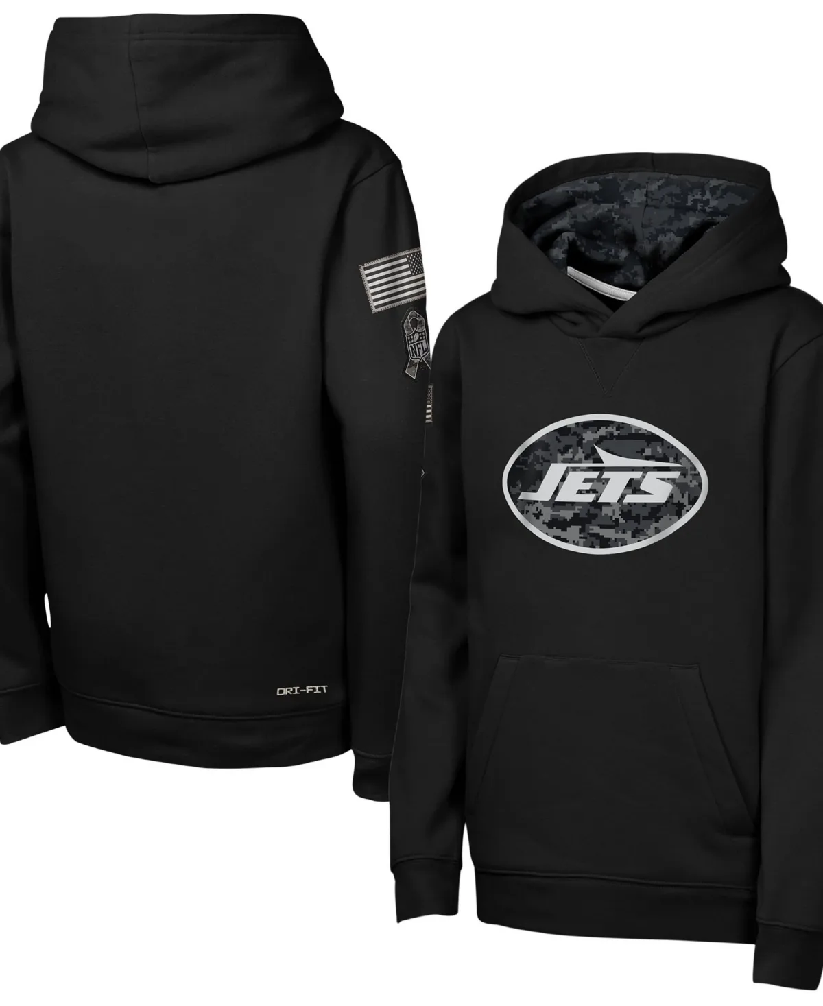 New York Jets 2026 Salute to Service Club Fleece Pullover Hoodie by Nike