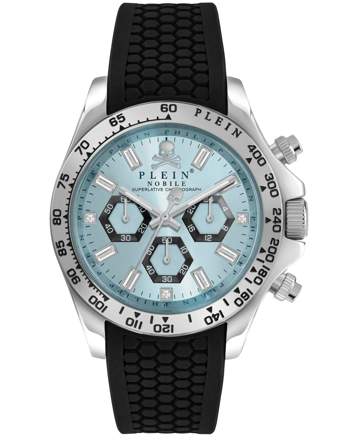 Nobile Black Silicone Strap Watch 43mm by Philipp Plein