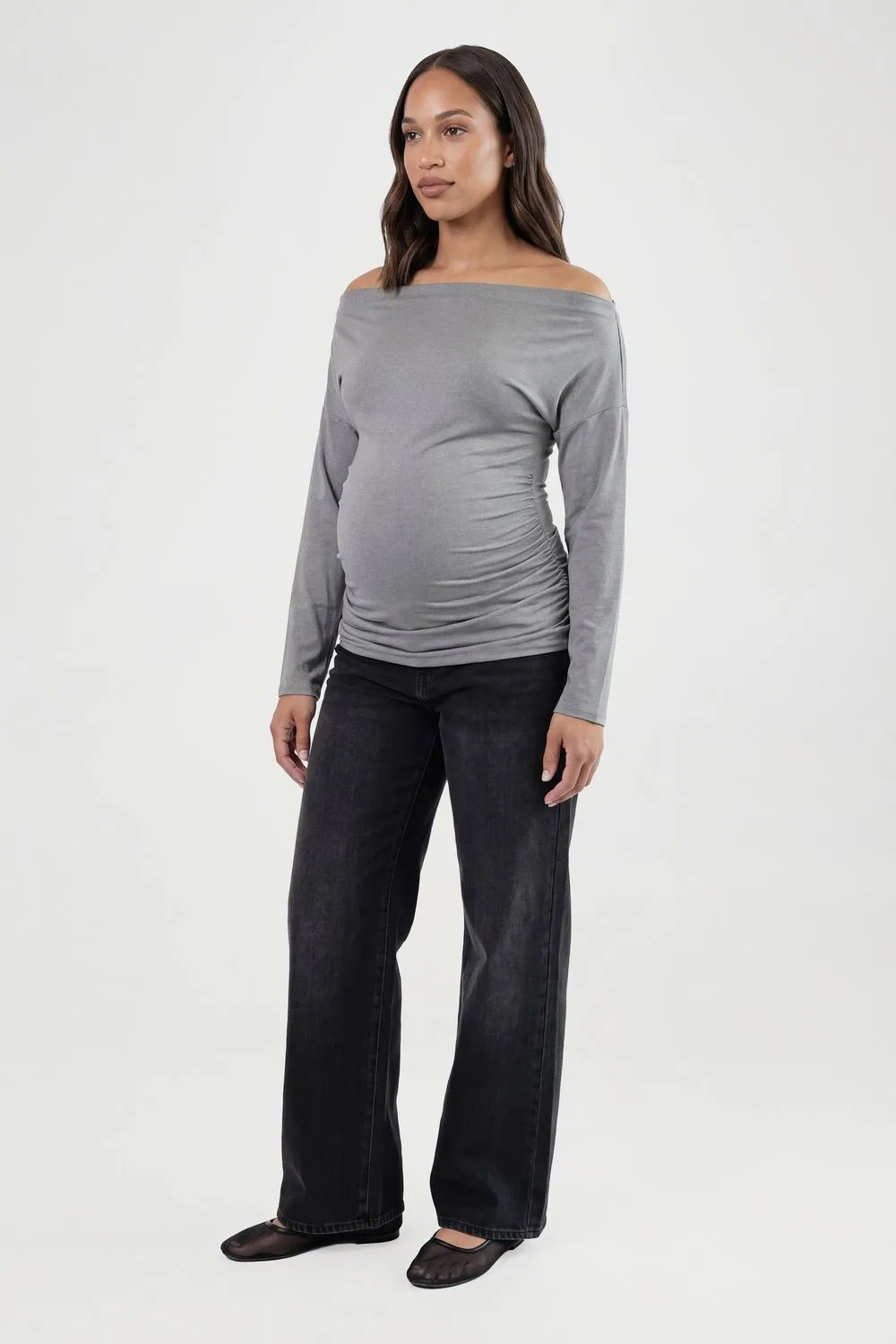 Maternity Basic Bardot Top by boohoo
