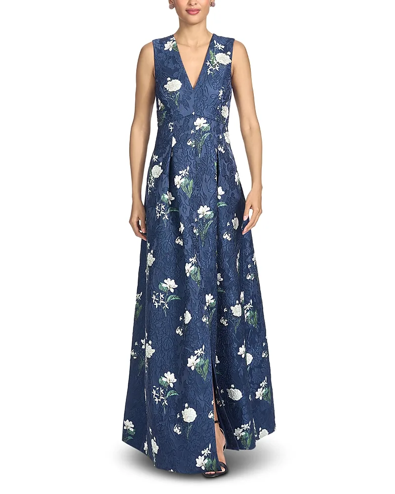Brooklynne Printed Jacquard Gown by Sachin Babi