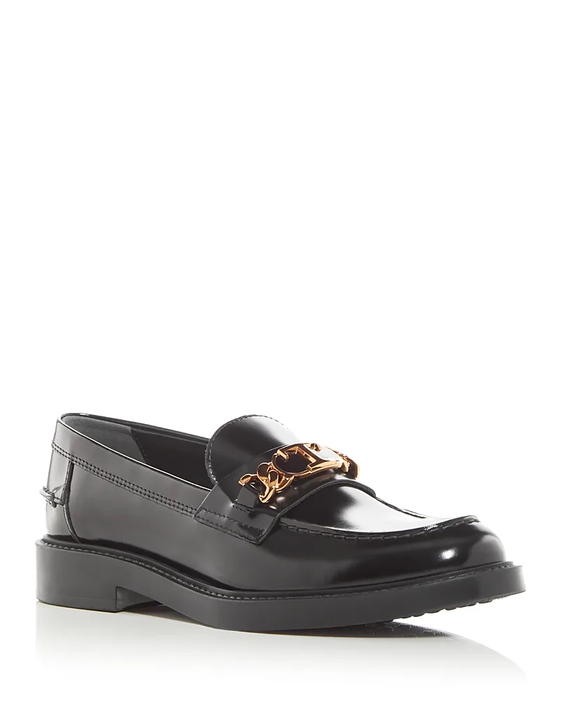 T Chain Moc Toe Loafers by Tod's