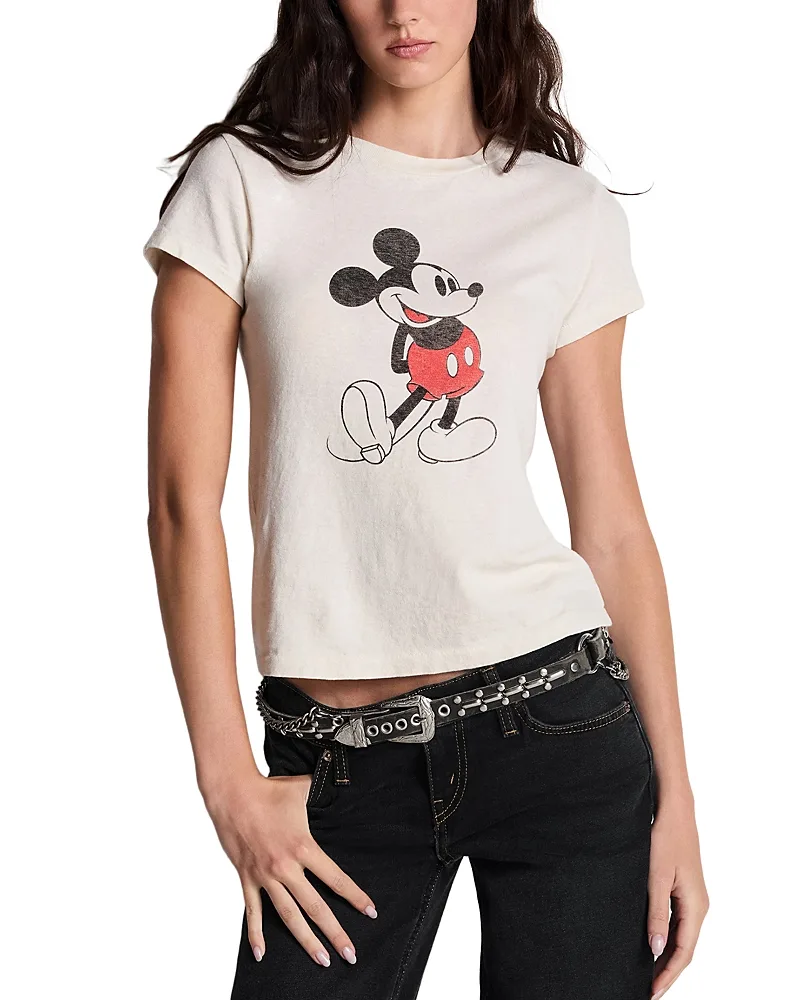 60s Mickey Slim Graphic Tee by Re/Done