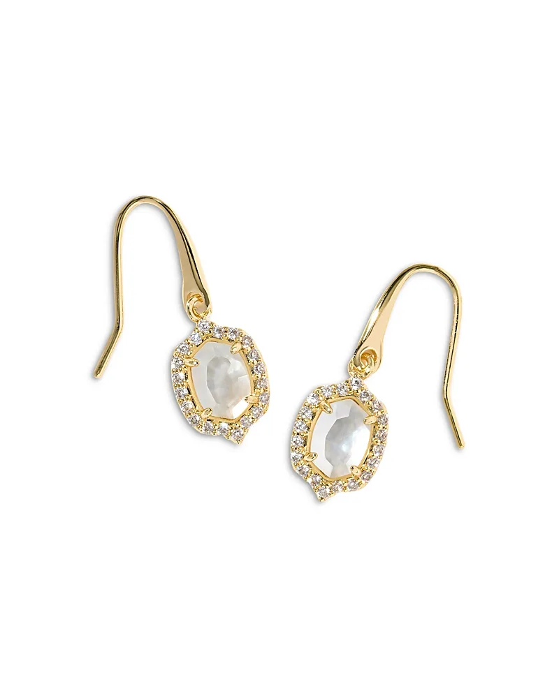 Daphne Crystal Framed Mother of Pearl Drop Earrings by Kendra Scott