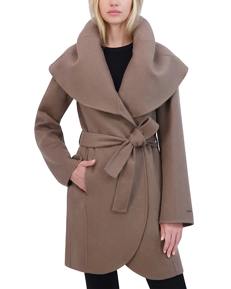 Marilyn Double Face Oversized Collar Coat by Tahari