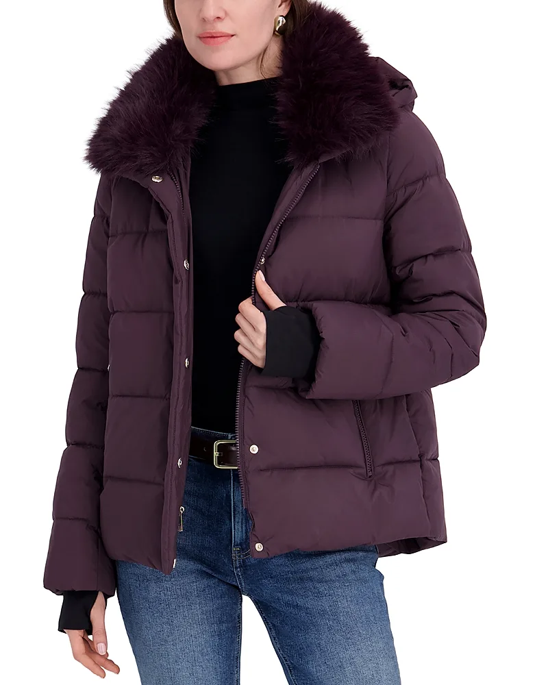 Vera Faux Fur Collar Puffer Jacket