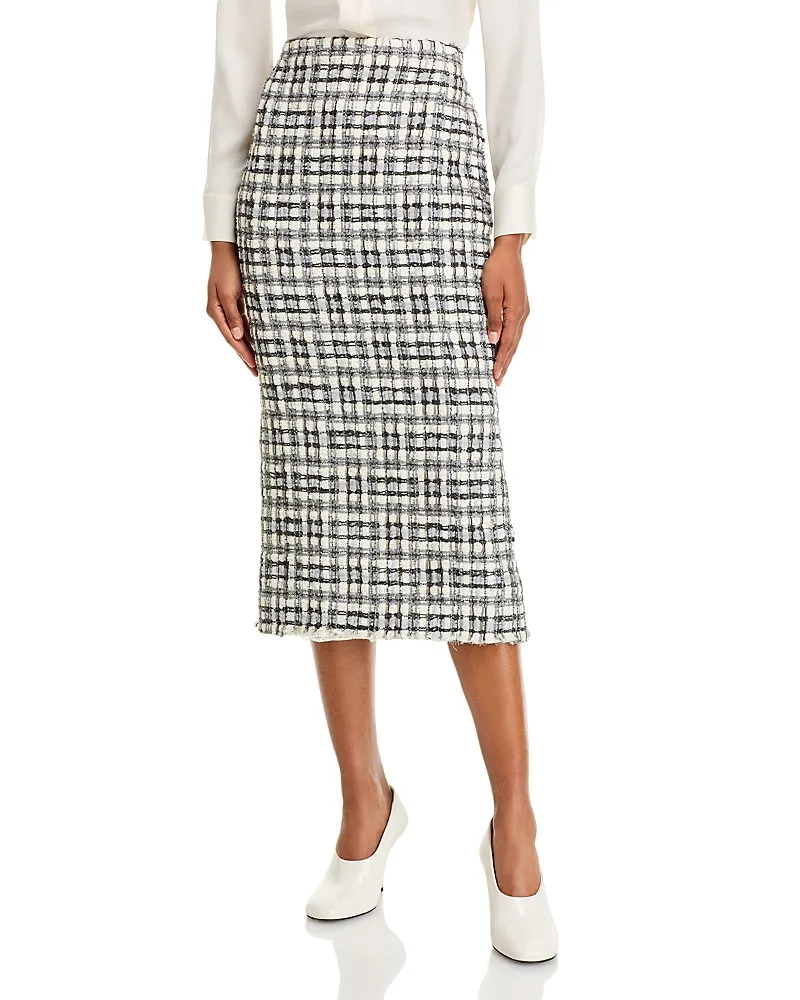 Organza Lace Ribbon Tweed Pencil Skirt by Thom Browne