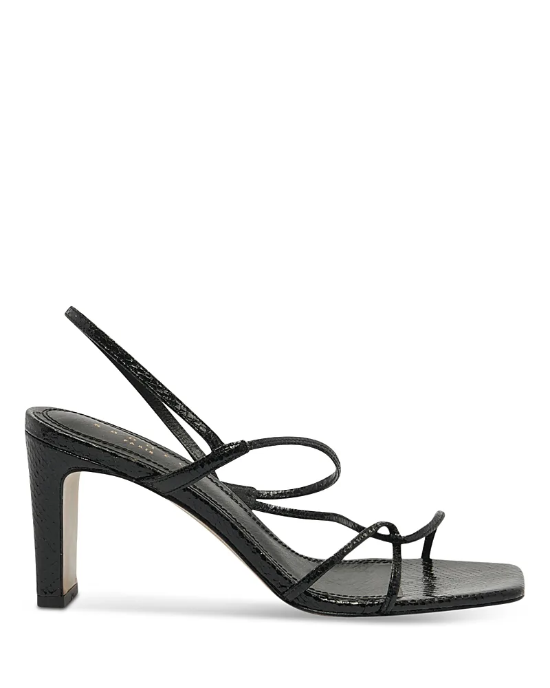 Faye Square Toe Block Heel Sandals by Sandro
