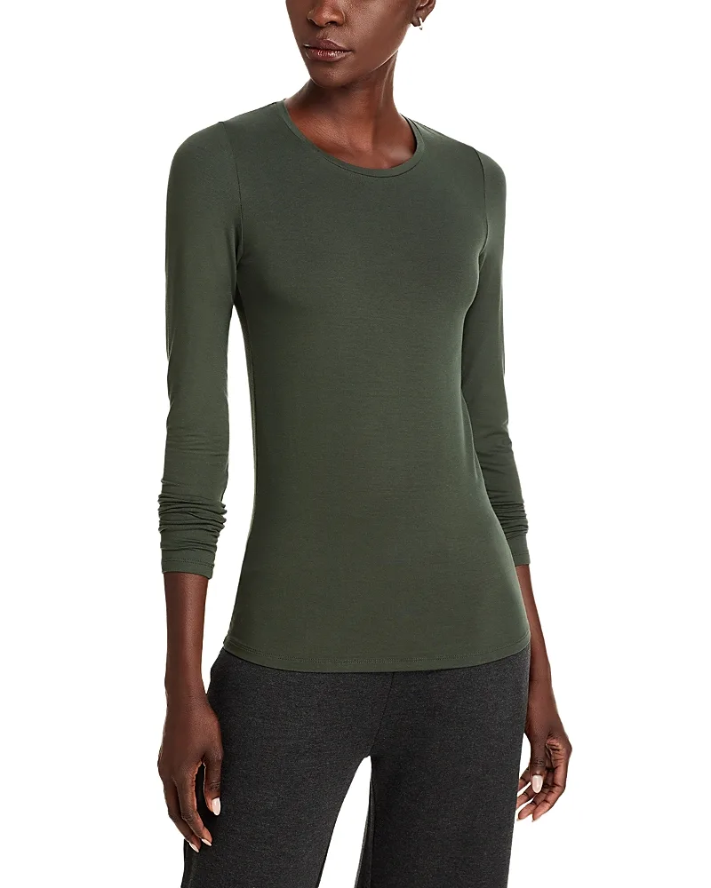 Crewneck Long Sleeve Tee by Majestic