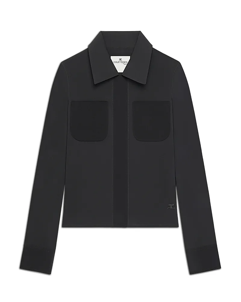 Two Pocket Voile Long Sleeve Shirt by Courreges