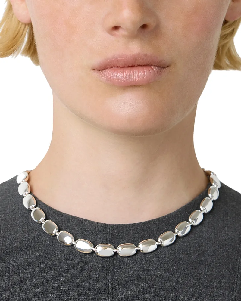 Monica Oval Link Collar Necklace, 16.5" by Lie Studio