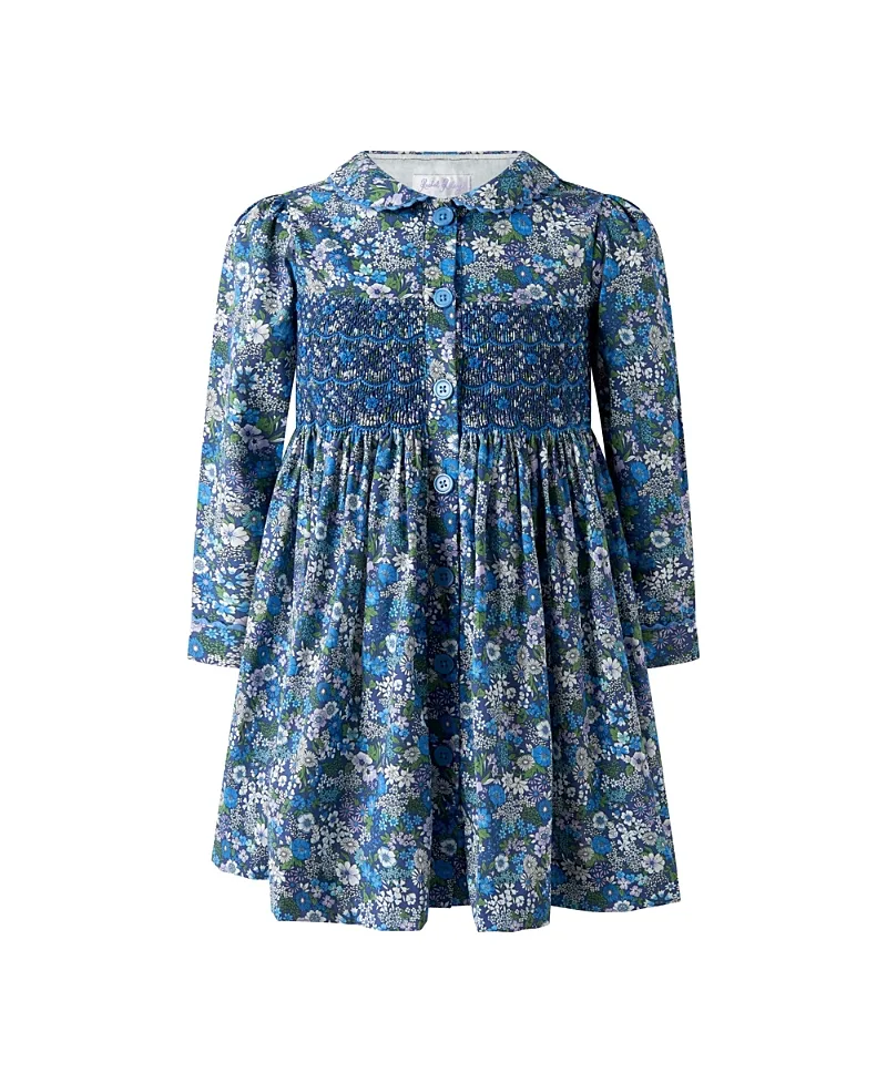 Dahlia Smocked Button-Front Dress by Rachel Riley