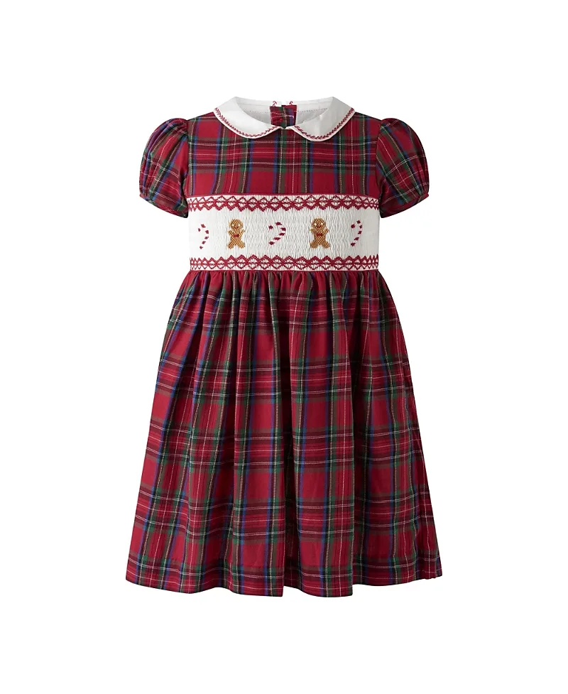 Gingerbread Smocked Dress by Rachel Riley