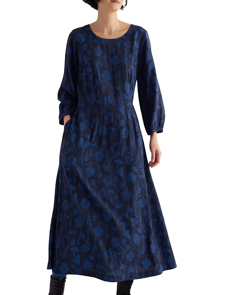 Tilly 3/4 Blouson Sleeve Midi Dress by Seasalt Cornwall