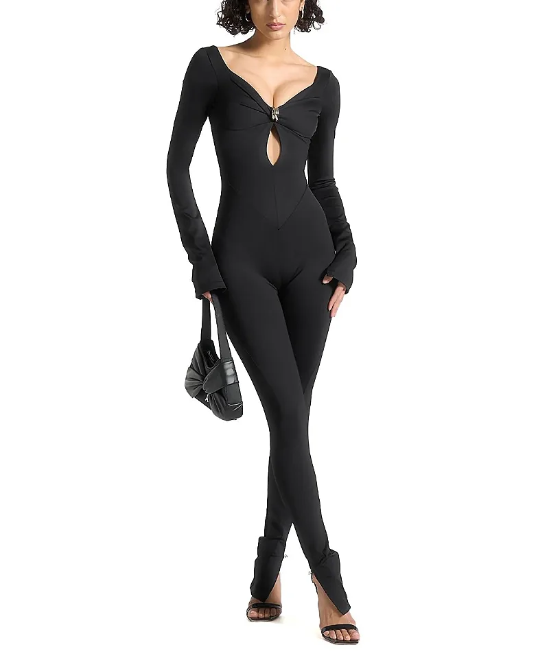 Twisted Bust Off Shoulder Jumpsuit by Maniere De Voir