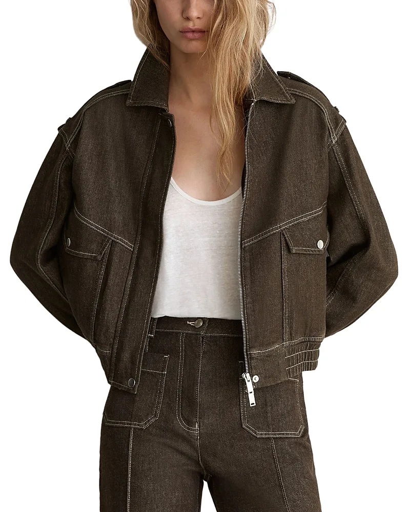 Blair Cotton Blend Denim Jacket by Reiss