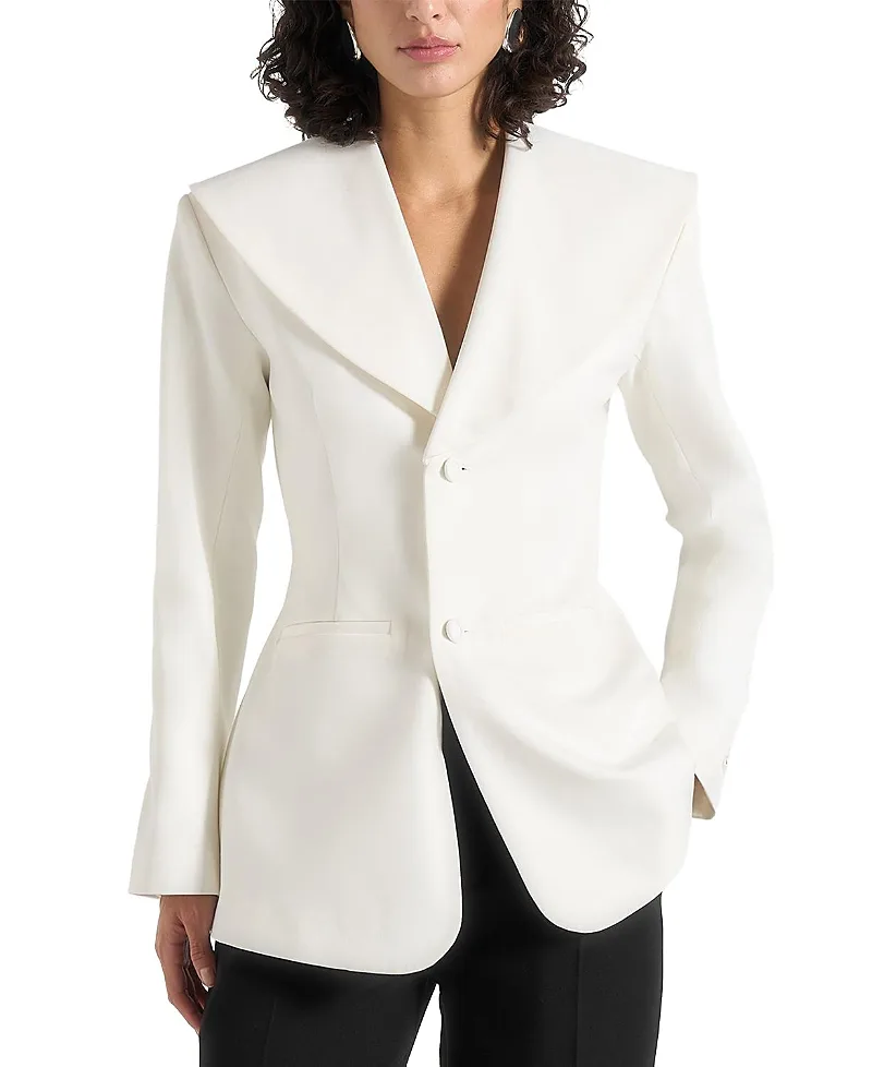 Emy Cinch Waist Shawl Blazer