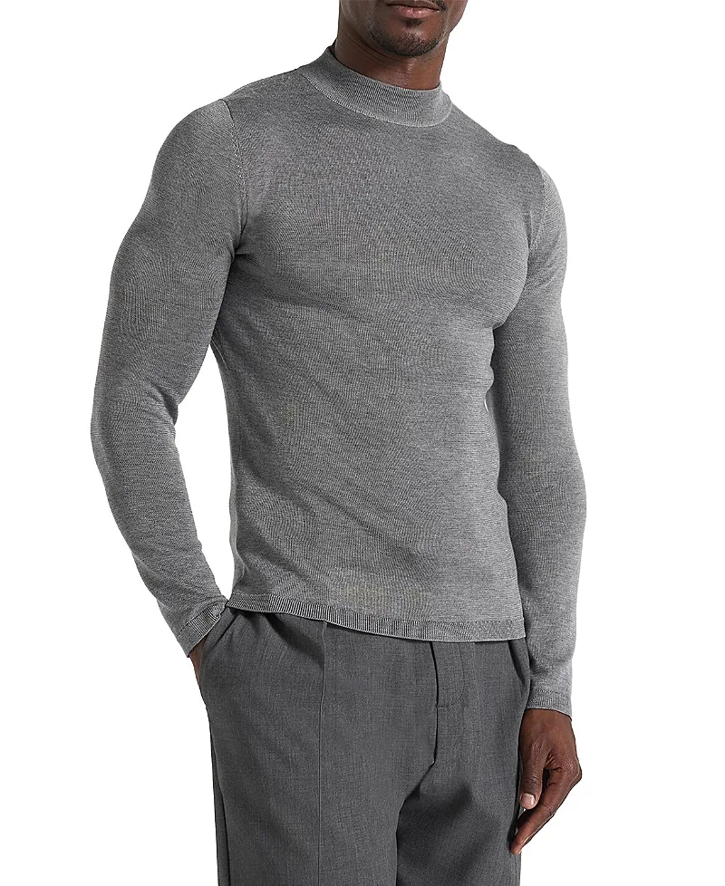 Kw003 Fitted High Neck Wool Jumper by Maniere De Voir