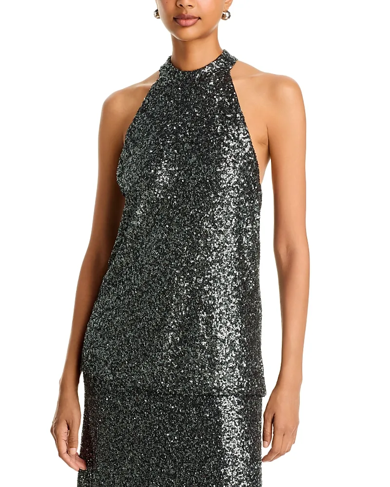 Enania Sequin Halter Top by Hugo Boss