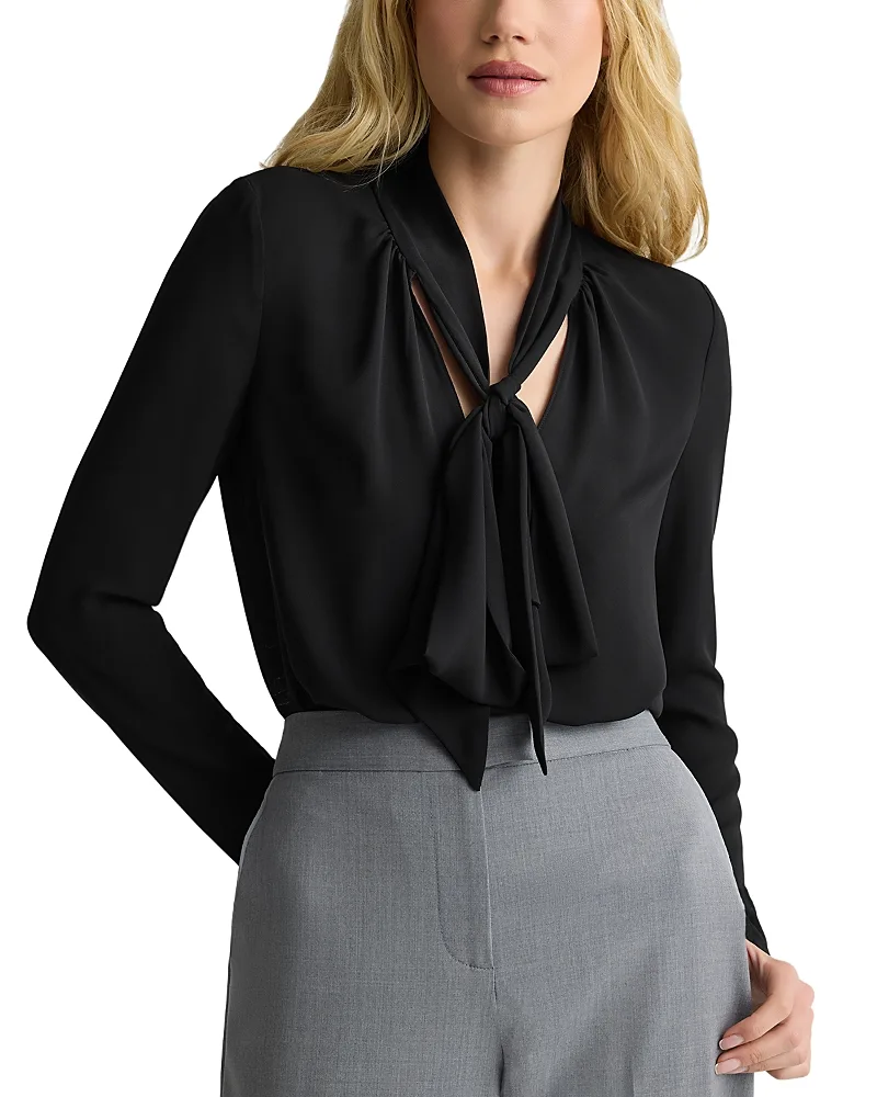 Tie Neck Top by St. John