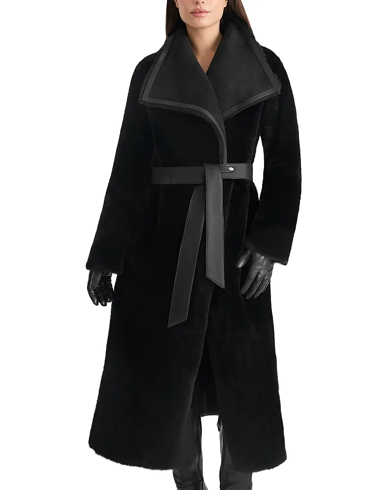 Marian Shearling Reversible Wrap Coat by Mackage