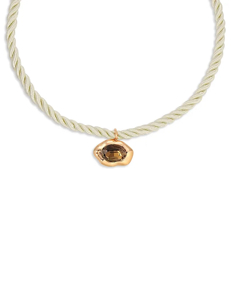 Molten Crystal Pendant Rope Necklace, 13.5-17.5" by Ettika