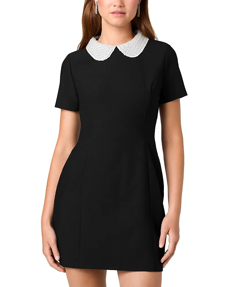 Shelby Embellished Collar Twill Mini Dress by French Connection