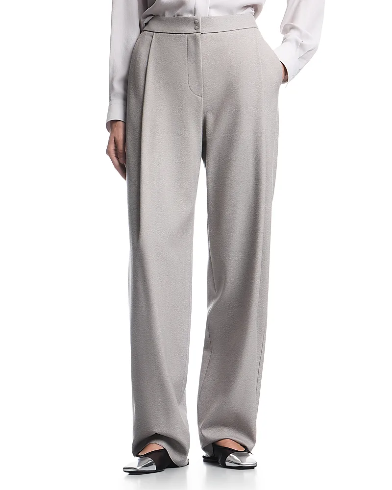 Emporio Armani Pleated Straight Leg Pants by Armani