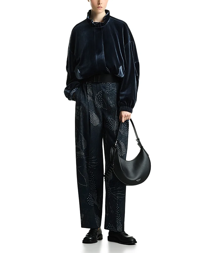 Emporio Armani Chenille Ruffled Collar Jacket by Armani
