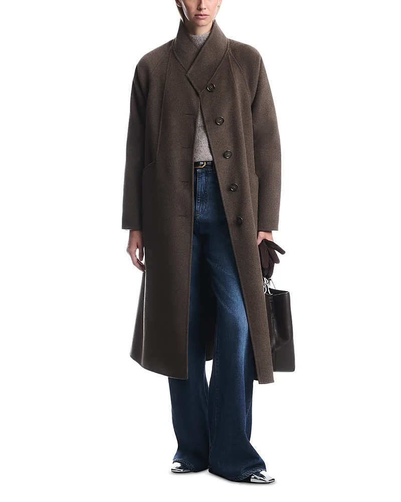 Emporio Armani Belted High Neck Coat