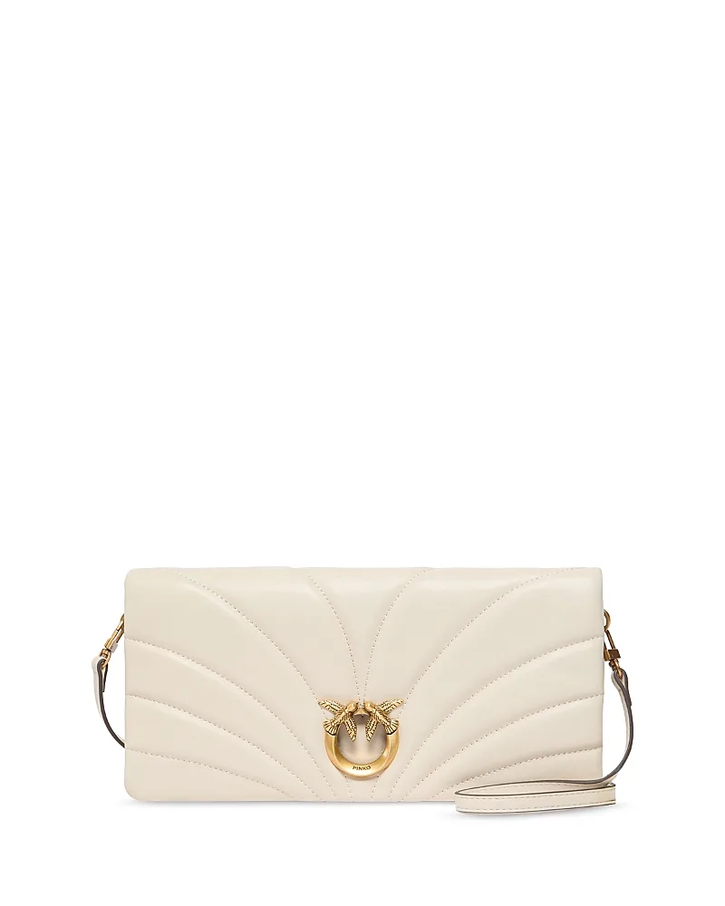 Click Horizontal Classic Quilted Leather Clutch by Pinko