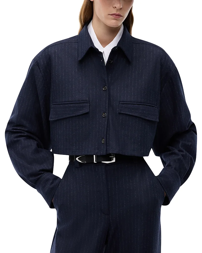 Taurasi Flannel Cropped Shirt by Pinko