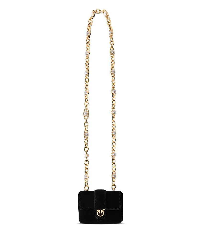 Pocket Necklace Suede Bag by Pinko
