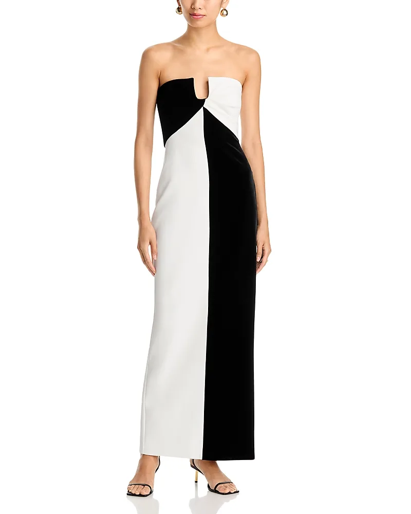 Lotta Notched Neck Strapless Gown by Bcbgmaxazria