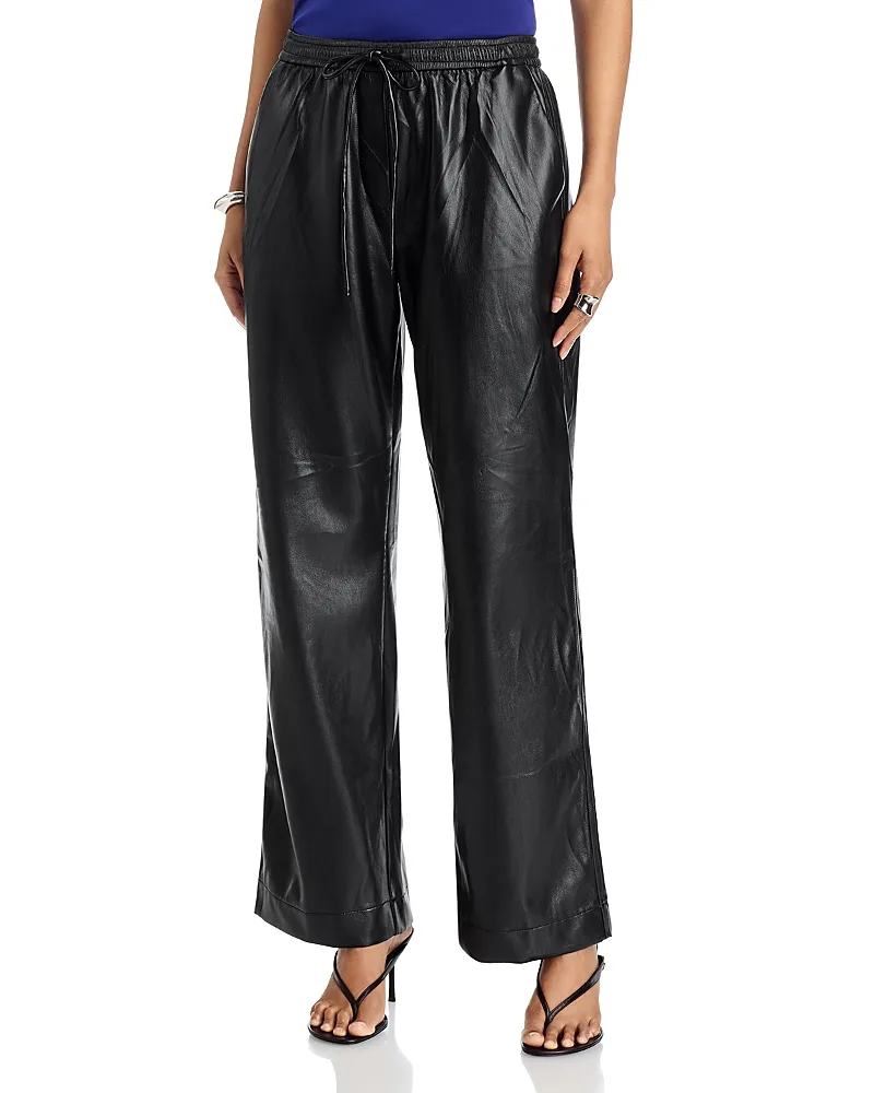 Stars Pull on Faux Leather Pants by Area