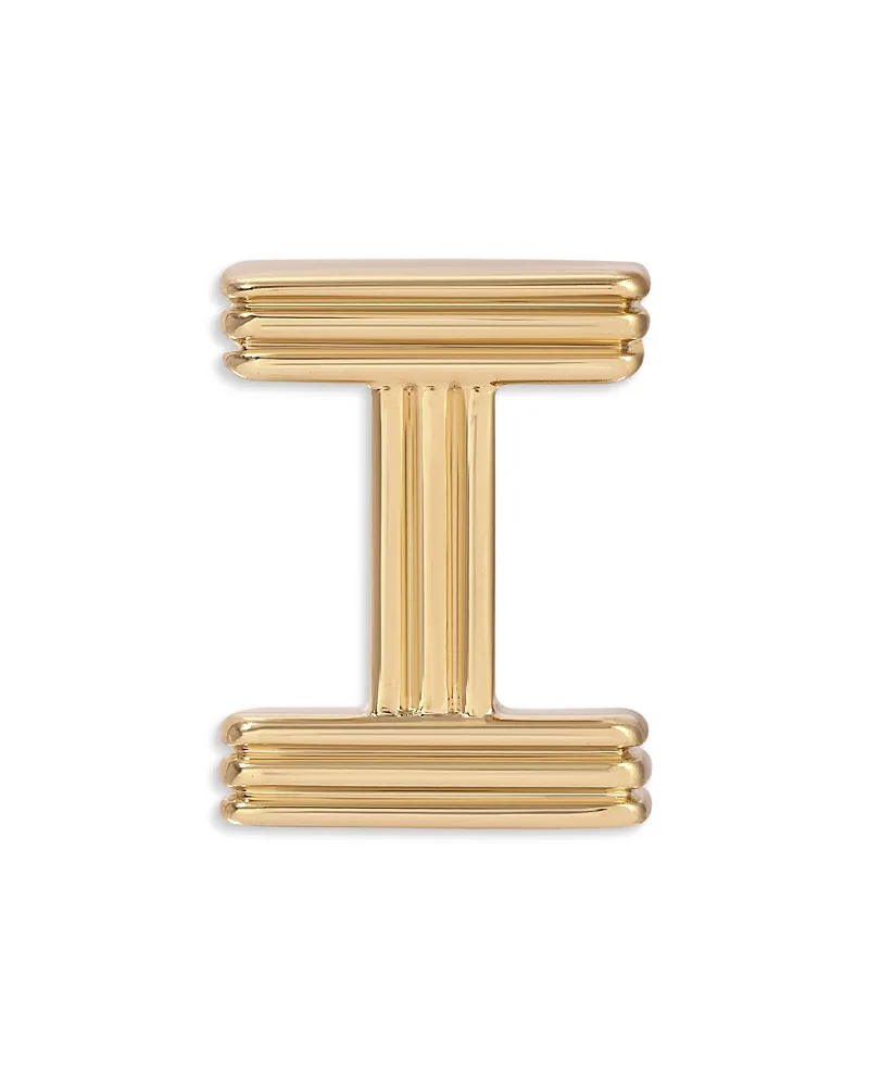 14K Yellow Gold Groovy Initial Midi Bead by Adina Reyter