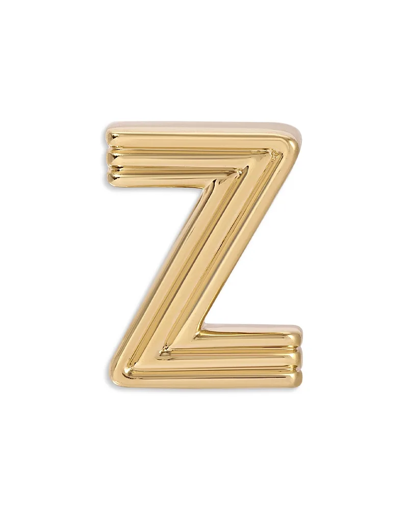 14K Yellow Gold Groovy Initial Midi Bead - Z by Adina Reyter