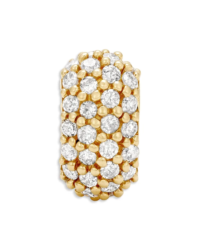 14K Yellow Gold Diamond Pave Bead Charm by Adina Reyter