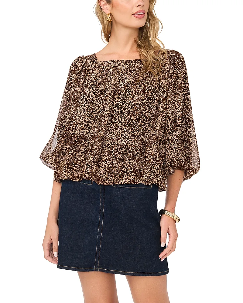Square Neck Bubble Blouse by Vince Camuto