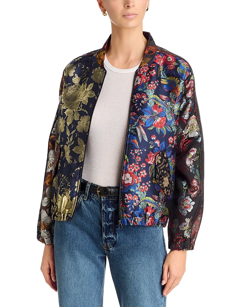 Amandie Jacquard Bomber Jacket by Johnny Was