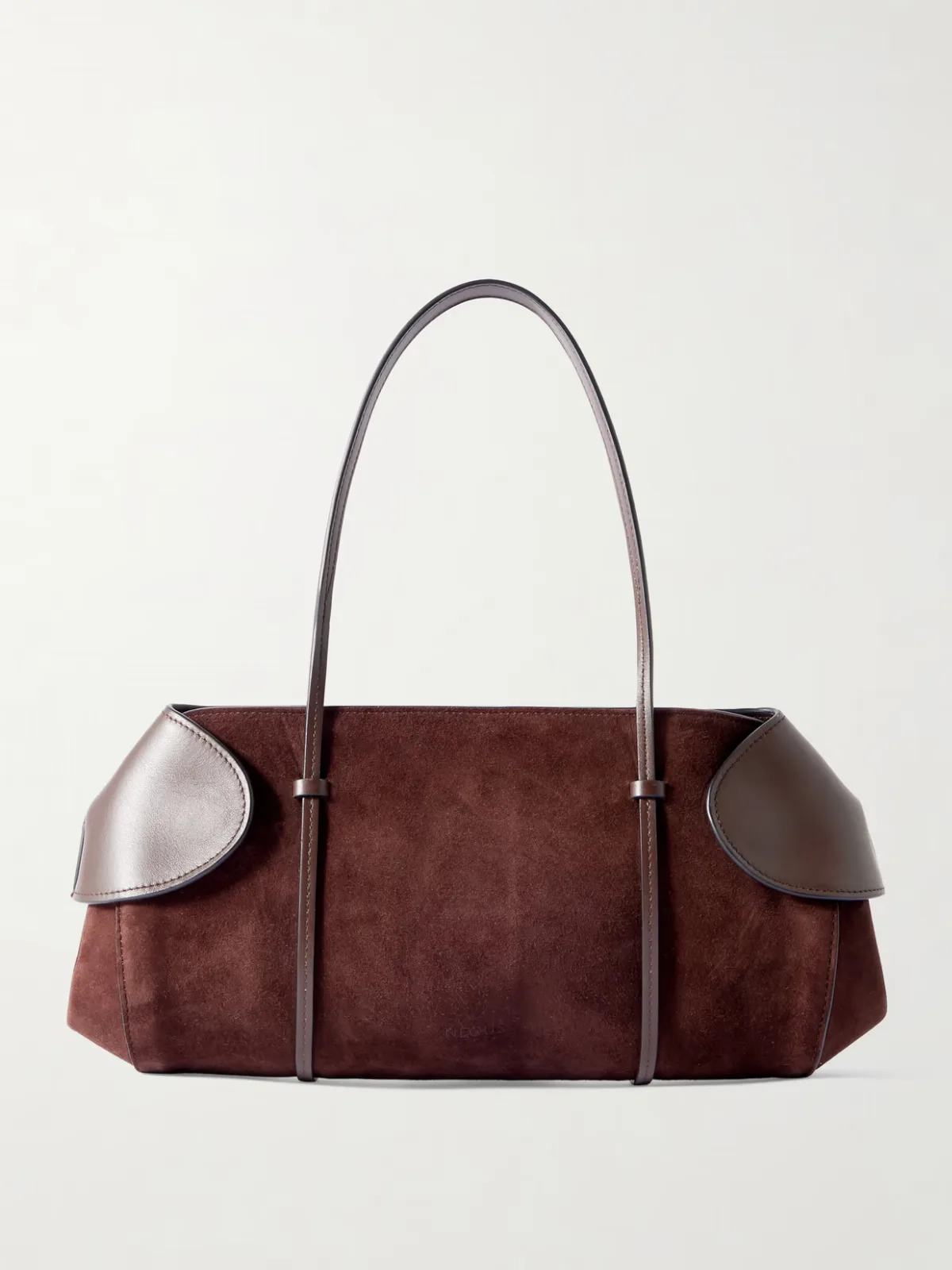 - Berenices East To West Suede And Leather Shoulder Bag -