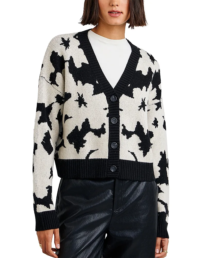 V Neck Jacquard Cardigan by Bella Dahl